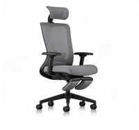 Chaise de bureau ergonomique moderne en maille avec support lombaire réglable et base pivotante pour espace de travail de conférence et bureau commercial