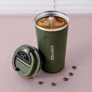 พร้อมส่ง แก้วกาแฟสำนักงานสองชั้น ขนาด 380 มล. 510 มล. แก้วสแตนเลสสุญญากาศ - Product Image 3