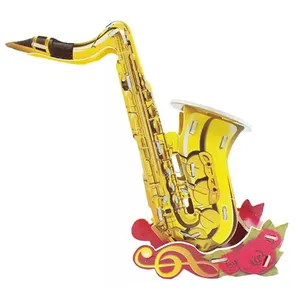 3D papier puzzle manufaktur von 2611 serie Musical instrument Saxophon modell EPS schaum bildung DIY puzzle spiele kinder Yiwu spielzeug