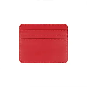 Abbitale 2 paket ince Minimalist cüzdan kartvizit kutusu profesyonel PU deri ön veya arka cep kartlıklı cüzdan