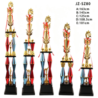 Trophée de championnat en plastique multicouche de qualité supérieure, coupe de récompense sportive avec logo personnalisé, plusieurs tailles pour événements scolaires et d'entreprise