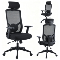 Chaise de bureau ergonomique et confortable en maille, pivotante, avec vérin à gaz, du fabricant chinois, pour ordinateur