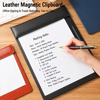 Porte-documents A4 en cuir PU, personnalisable avec logo, pour réception d'hôtel, vente en gros, prix usine