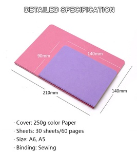 High Quality A5 A6 Sewing Binding Notebook Custom Printed Cover Diary Journal <strong>Note</strong> <strong>Book</strong> - Product Image 3