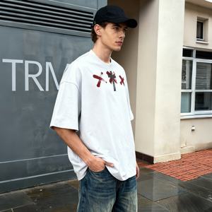 เสื้อยืด TKAN641D รุ่นสั่งทำพิเศษ ลายพิมพ์พัฟฟ์ ระบายอากาศได้ดี สไตล์สตรีทแวร์ หรูหรา ผ้าฝ้าย 100% ทรงโอเวอร์ไซส์ คอกลม ไหล่ตก - Product Image 1