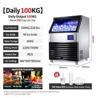 Machine à glaçons carrés automatique commerciale grande capacité pour bars à thé au lait et services de traiteur – Vente en gros usine