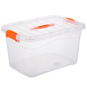 पारदर्शी प्लास्टिक भंडारण छँटाई बॉक्स ढक्कन के साथ अतिरिक्त-बड़े thickened निकासी कपड़े बिन घरेलू आयोजक