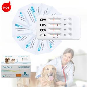 Cdv Cpv Ccv Gia Giardia Combo <span class=keywords><strong>Ag</strong></span> Distempr Parvo virüs (parvovirüs) Giardia Antigen köpek köpek için hızlı Pet <span class=keywords><strong>Test</strong></span> kiti - Product Image 2