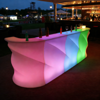 Comptoir de bar LED portable, extérieur, RGB, étanche, meubles lumineux pour bars, fêtes sur la plage, événements