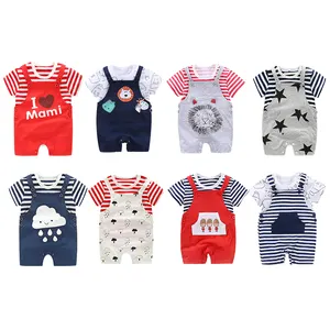 Set di abbigliamento neonatale moda estiva manica corta vestiti per neonati