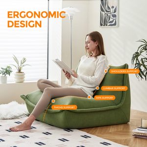 Canapé compressé vert pouf avec canapé sous vide en velours côtelé avec canapé d'angle en mousse à mémoire de forme haute densité pour <span class=keywords><strong>appartement</strong></span> - Product Image 3