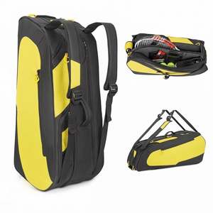 Sac à dos de transport personnalisé pour raquettes de tennis et de badminton, grand format, en polyester imperméable, fabricant OEM ODM - Product Image 1