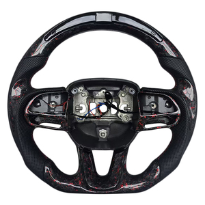 Volante Deportivo de Fibra de Carbono Forjado con Cuero Perforado para Dodge Challenger SRT - Product Image 1