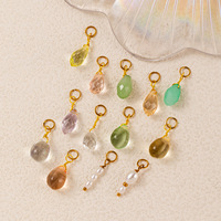 YIMEILI & Perles en cristal tressées à la main, perles colorées en forme de goutte d'eau, perles d'imitation pour accessoires de bracelet et collier DIY