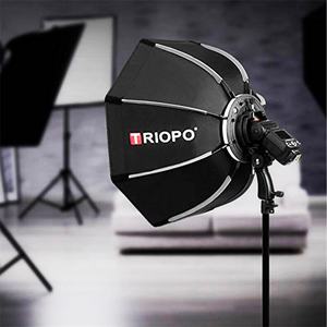 TRIOPO Boîte à lumière octogonale pliable 90 cm compatible <span class=keywords><strong>Godox</strong></span> <span class=keywords><strong>V860II</strong></span> TT600 Speedlite avec poignée pour studio photo - Product Image 5