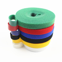 Coloré dos à dos crochet et boucle de fixation sangles Double bande latérale attaches de câble rouleau Logo personnalisé couleur bande OEM ou ODM 1000 pièces