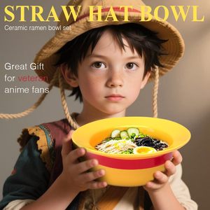 Set di Ciotole per <span class=keywords><strong>Ramen</strong></span> in Ceramica Usa e Getta Edizione Captain's Feast, Stile <span class=keywords><strong>Anime</strong></span>, con Forchetta e Cucchiaio Martellati, Regalo per Fan OP - Product Image 5