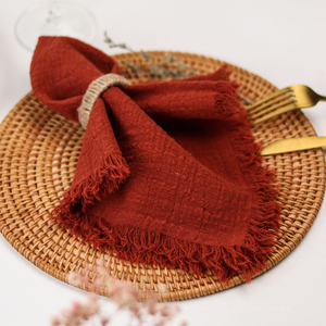 42*42Cm Cổ Phiếu Sẵn Sàng Tua 100% Cotton Nhà Hàng Bữa Ăn Tối Màu Vải Bảng Khăn Ăn Cho Giáng Sinh Đảng - Product Image 6