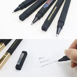 Instant-Delivery Square Ballpoint <b>Pen</b> Gold-Embossed Logo, Rubberized Grip, and Full Personalization - Product Image 4
