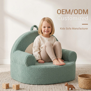 <span class=keywords><strong>Fauteuil</strong></span> en mousse pour enfants OEKO-TEX personnalisé, écologique, en velours doux, avec housse amovible pour la chambre d'enfant - Product Image 1