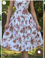 ชุดเดรสทรงปลายหางปลาคุณภาพส่งออกพรีเมียม พร้อมลายปักสีดำ ทรงชาราร่า - Product Image 2