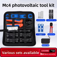 Kit d'outils de sertissage solaire Modèle 454-13 PCS, comprenant un pince à sertir, 10 paires de connecteurs solaires, 2 paires de clés à connecteurs solaires