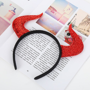 Diadema de <span class=keywords><strong>cuernos</strong></span> de <span class=keywords><strong>diablo</strong></span> <span class=keywords><strong>con</strong></span> horquilla, cómoda, para cosplay, fiestas, Halloween, juguete infantil, accesorio de disfraz - Product Image 6