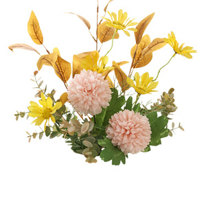 Fleurs artificielles Kch en plastique avec tournesols et verdure pour la décoration intérieure, ensemble de pots imprimés - Product Image 3