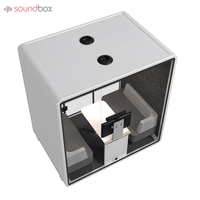 Cabine de réunion modulaire insonorisée portable pour bureau à domicile, grande bibliothèque, cadre en aluminium, design moderne