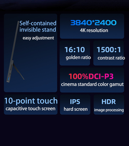 16inch 16:10 4K 500nits đầy đủ cán cảm ứng kim loại khung HDR FreeSync <span class=keywords><strong>LCD</strong></span> monitores portatiles màn hình di động - Product Image 3