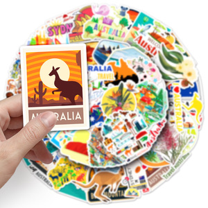 50 Uds Australia paisaje viaje Graffiti pegatinas para maleta equipaje bolsa decoración canguro Sydney regalo pegatina - Product Image 5