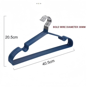 Lot de 10 cintres en métal en plastique trempé épaissi amélioré, antidérapants, sans trace, pour le séchage des vêtements, pour garde-robe, <span class=keywords><strong>magasin</strong></span> de vêtements - Product Image 4
