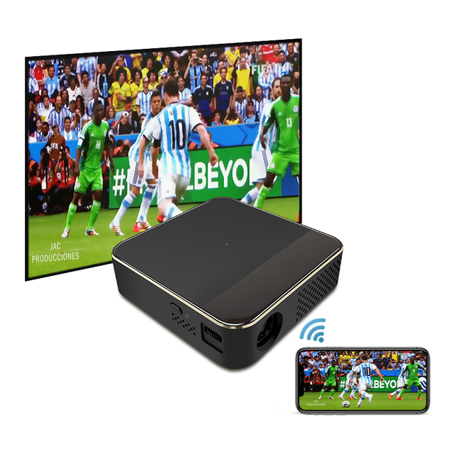 Hotack D013D Mini Portable Projector HD LED DLP Rechargeable Pico 150 Inch Display Beamer Speaker Battery 4K Projectors