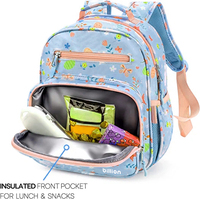 Sac à dos personnalisable unisexe pour la maternelle, sacs d'école mignons en PC souple pour enfants avec fermeture éclair et doublure en polyester