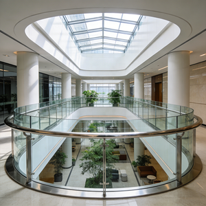 Ringhiera <span class=keywords><strong>in</strong></span> <span class=keywords><strong>Vetro</strong></span> per Veranda, Progetto per Hotel e Uffici, Design di Sicurezza, Balaustra per Terrazza Esterna e Scale - Product Image 5