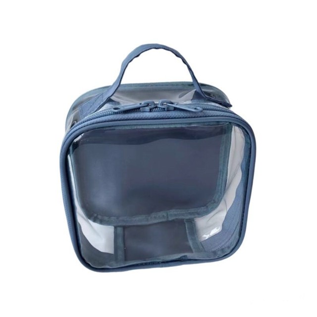 Custom Women Fashion Large Transparent Waterproof Zipper Frosted Translucent TPU Travel Makeup Storage Pouch Cosmetic Organizer