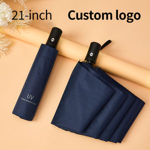 雨伞批发定制，印有徽标，三折自动防紫外线遮阳伞，高抗风防雨伞，促销用 - Product Image 2