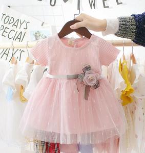 Vestidos de Niña Estilo Dulce Coreano, Vestido Informal de Moda con Encaje y Flores para Bebés y Niñas - Product Image 2