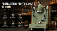 Machine à café expresso professionnelle à double chaudière pour la maison avec pompe rotative, double contrôle PID et tête de brassage saturée