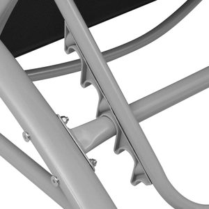 <span class=keywords><strong>Silla</strong></span> Reclinable Plegable Moderna de Aluminio Negro <span class=keywords><strong>con</strong></span> <span class=keywords><strong>Respaldo</strong></span> Ajustable y Cojín de Teslin para Playa, Jardín y Césped - Product Image 4