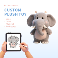 Jouet en peluche personnalisé de haute qualité, animal en peluche personnalisé, poupée éléphant avec des crocs, fabricant