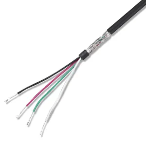 Blindado Multi Core 2 3 4 5 6 núcleos 0,08 0,12 0,2 0,3 0,5 0, 75 mm2 Cable de señal flexible