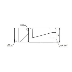 Capteur de proximité Pepperl+Fuchs NBB15 M20 x 1.5 avec indicateur LED pour usage industriel - Product Image 1