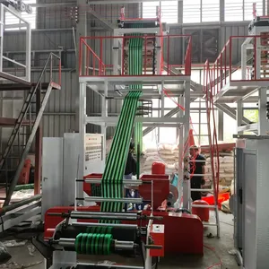 Factory Wholesale Double Color Strip Film Blowing Extrusion Machine Pe Film Blowing Making Machine