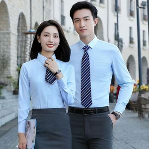 Design Long Sleeves Leisure Occupations Frock Solid Color Shirt Bank Manager Smock Banker Subdue Customize Unisex Knitting - Product Image 1