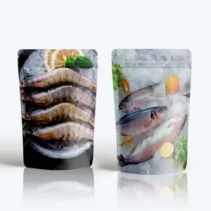 Customized Reusable Zipper Vacuum Microwave Frozen Vegetables Fruits Foods Prepared Meals Meat Seafood Freezable Mylar Bags