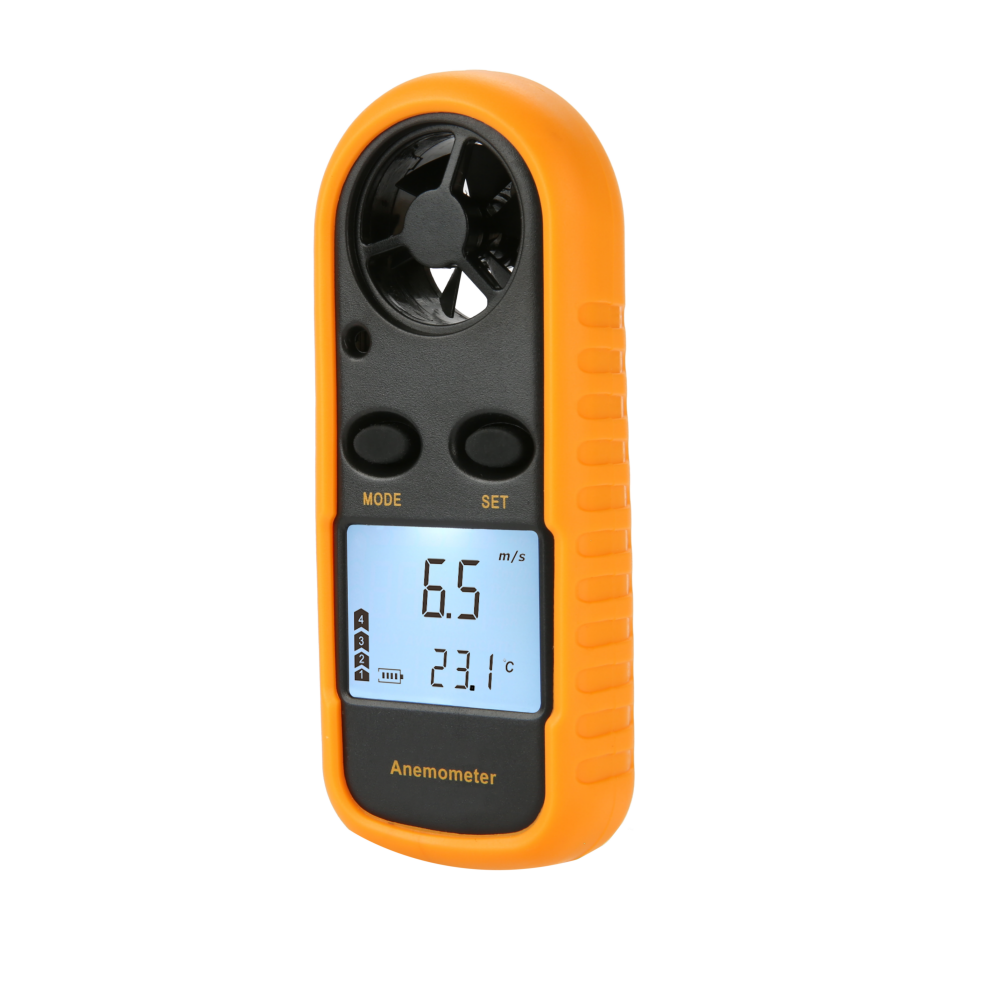 Mini medidor de temperatura do ar e velocidade do vento, anemômetro digital de palhetas portátil, bom preço