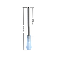 Aiguille en acier inoxydable Liscoe 13G 1,5 pouces à pointe émoussée avec raccord Luer Lock en plastique pour distributeur de seringues