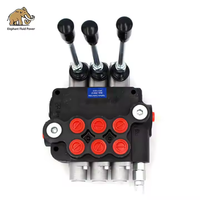 Vanne multi-directionnelle 80L à 3 poignées, vanne de commande directionnelle P80, vanne hydraulique à 3P80 bobines, joystick