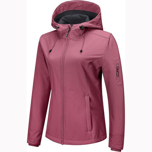 <strong>Women's</strong> Waterproof Warm Lightweight <strong>Softshell</strong> Jacket Windproof Hood Winter Insulated <strong>Coat</strong> for Outdoor with Custom Logo Options - Product Image 5